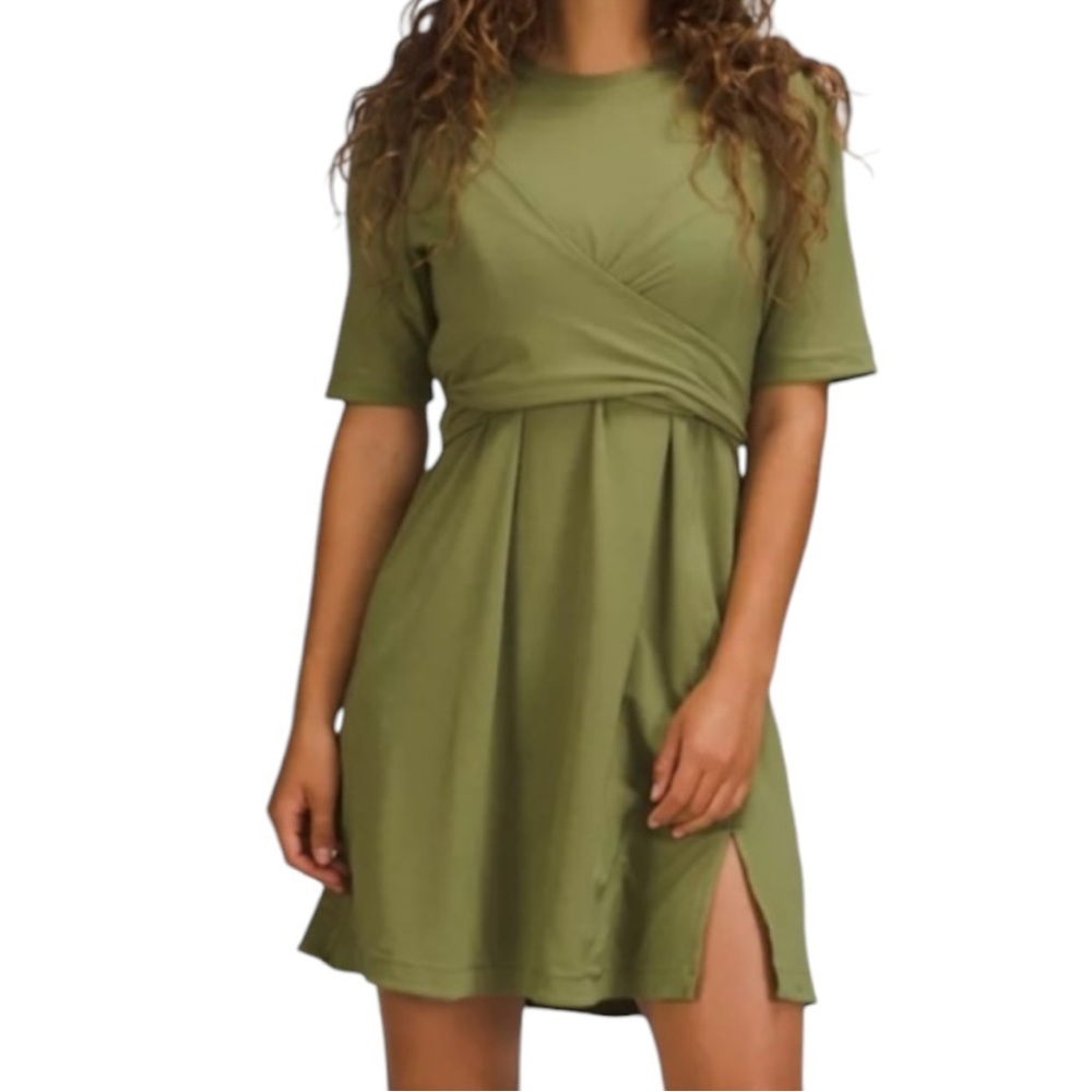 New lululemon Cotton Wrap-Front T-Shirt Dress​